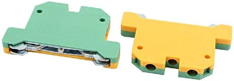 Novi LON0167 2kom SEK-6JD nosač za šinu 6mm2 tip kabla za uzemljenje terminalni blokovi zeleno žuta