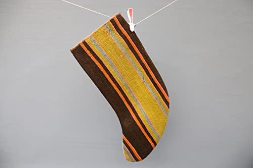 Sarikaya Jastuk Prirodna čarapa, poklon čarapa, Xmas Čarapa, prugasta čarapa, božićni dekor, čarapa