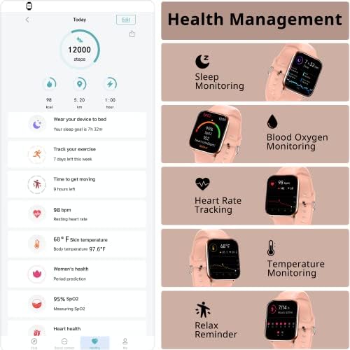 Hooolo Smart Watch sa somatosenzornom igrom, praćenje zdravlja i sportskim upravljanjem za iPhone