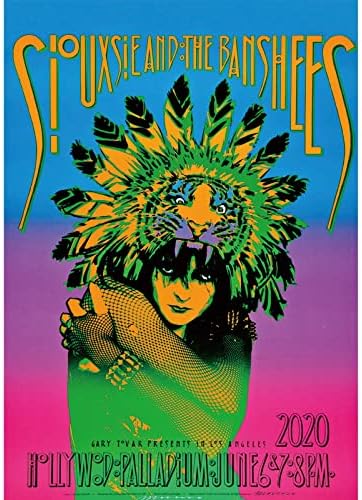 Yclyfhbera Poster za Siouxsei & The Banshese Punk Music Posteri 4 kom Decor Poster 10x14 inčni moderni