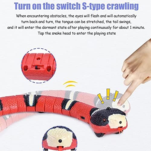 Eioflia indukcijska igračka zmija USB punjenje mačka elektronska interaktivna igračka igra kućnih ljubimaca
