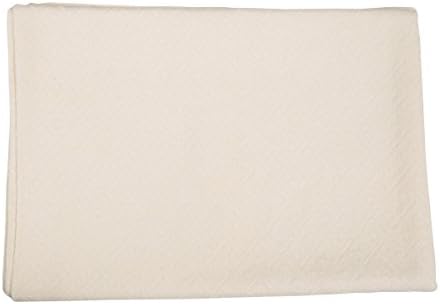 Linenme linen Rhomba Damask ručnik za kupanje, 39 za 59 inča, van bijele boje