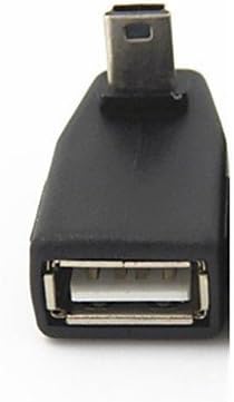 USB tip A ženski do mini USB-a muški OTG 90 kutni audio adapter automobila