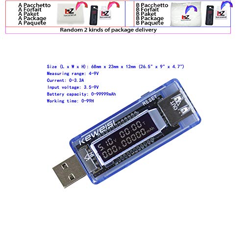 USB strujni i naponski punjač Tester za ispitivanje doktora Snaga mjerač TEKS TEKSTMETER 24,8IN1 BLUE