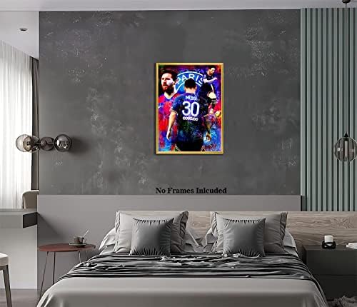 Fudbalska superzvijezda Lionel Messi zidna Umjetnost, Messi Poster, fudbalska zvijezda fudbalska legenda platnena