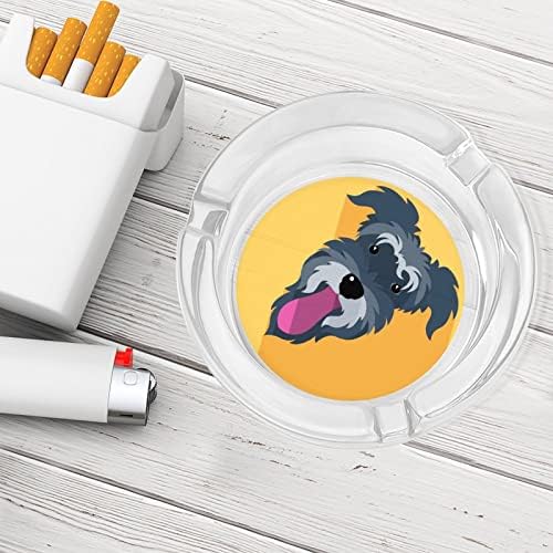 Pepeljare za cigarete pas schnauzer pasmina kristalno stakleno pepeo za pušenje ashtray držač
