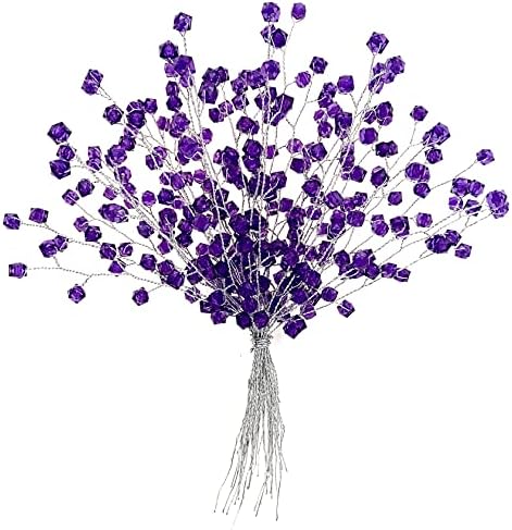 Swexury 32 stabljika umjetnog cvijeća Bouquet kristalno akrilni zglobne grane ručno izrađene