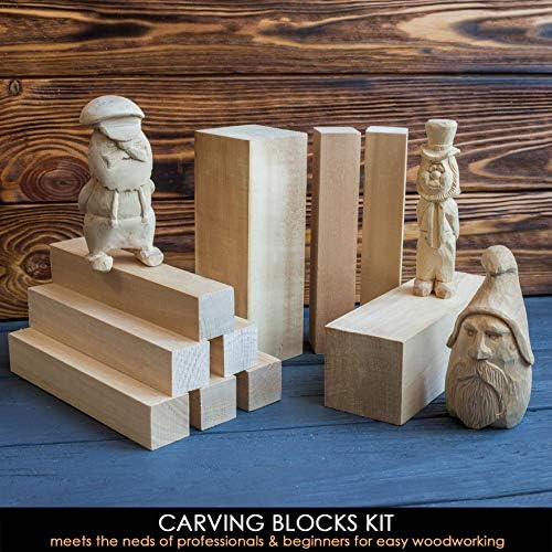 Beavercraft alat za rezbarenje drveta Kit S14 basswood Carving Blocks Set Bw10 Stropping Set