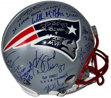 New England Patriots Legends Team potpisan autographed Helmet Brady upisan JSA-autographed NFL