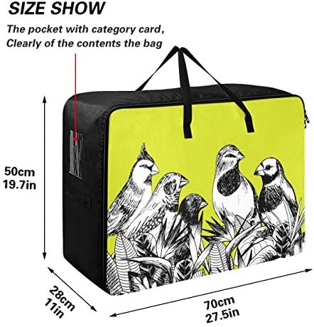 Underdlos torba za pohranu velikog kapaciteta - slatke životinje ptice quilt odjeća Organizator ukras