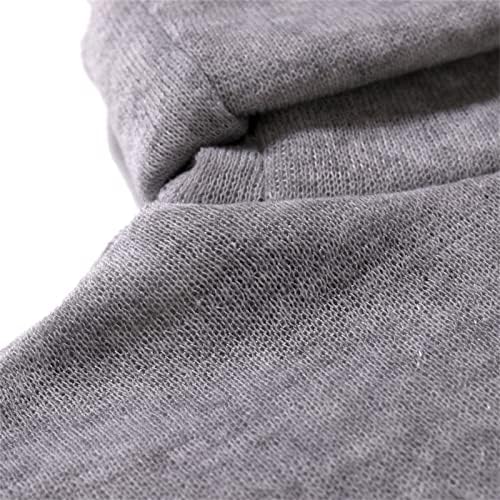 Maiyifu-GJ Mens Basic Fleece Turtleneck Pulover Top Solid Slim Fit Termalne majice s dugim