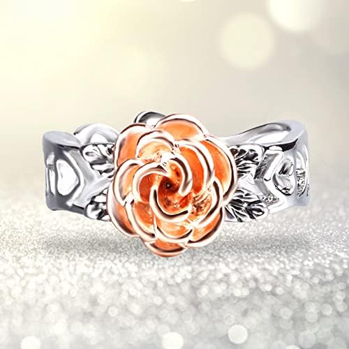 Yistu vjenčani prstenovi za žene izdužene ruže prsten antikne elektroplata za žene ženski prsten u pet