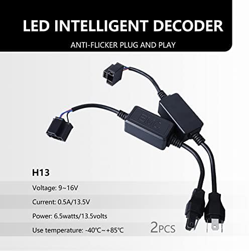 cueclue Pack-2 9005 LED dekoder farova, dekoder greške upozorenja, Kontrolna svjetla koja trepću Eliminator