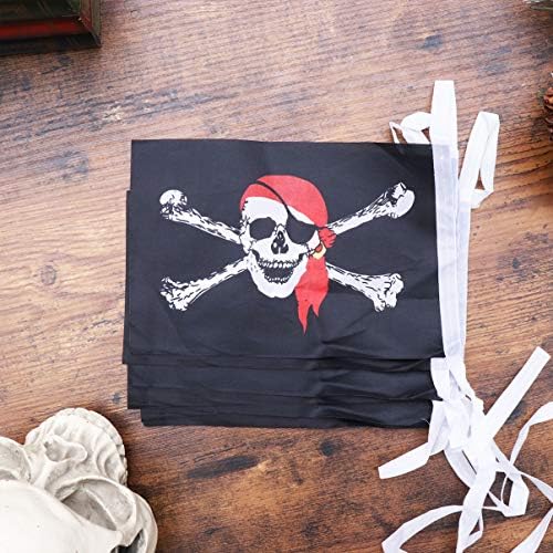 Amosfun gusarski Halloween ukrasi salpkins loll tablice rođendan za mačeve - lubanje pirat banner