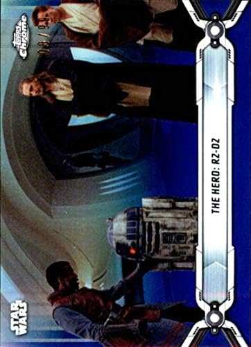 2019 TOPPS Chrome Star Wars Legacy Blue Refraktor 9 Heroj: R2-D2 / 99 trgovačka kartica