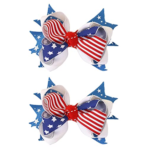 J. H dnevni 2pcs američka zastava Butik luk nakit čvor četvrti Juli Hair Accessories juli 4 Dan nezavisnosti