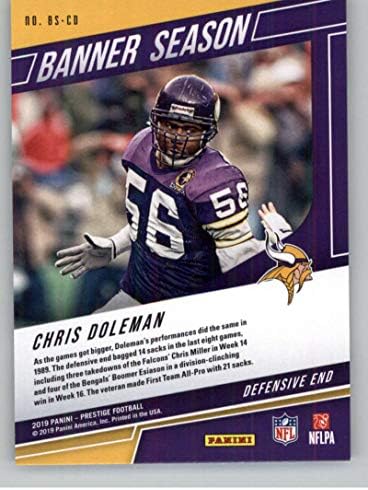 2019 Panini Prestige Banner Sezona 7 Chris Doleman Minnesota Vikings NFL fudbalska trgovačka kartica
