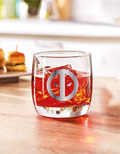 Deadpool Whisky naočare - kolekcionarski Poklon Set - službeni Marvel proizvod-10 oz. Kapacitet-Set 2-klasični