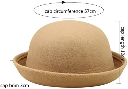 Široki ručni šeširi za žene padaju sa kovrčavim vrhom širokim obodom filcom šeširi za ribolov šešir stilski