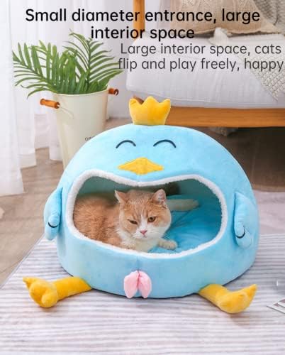SSDHUA cat House Cartoon mačje gnijezdo u obliku pilića Poluzatvoreno gnijezdo za mačke i pse Četiri