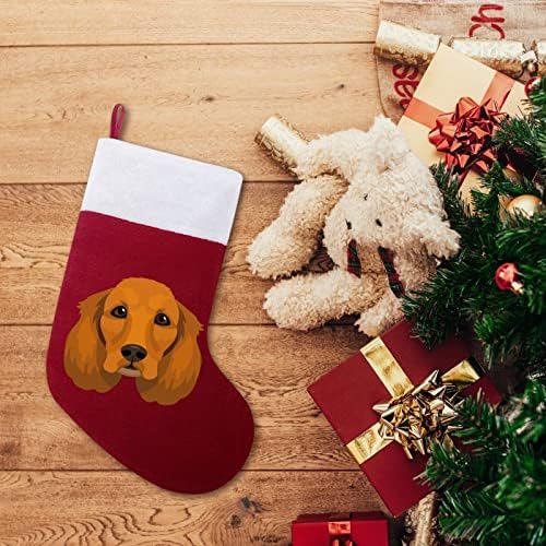 Zlatni retriver za pse za lice Božić viseći čarape za čarape za Xmas stablo kamin za odmor kućni kućni dekor