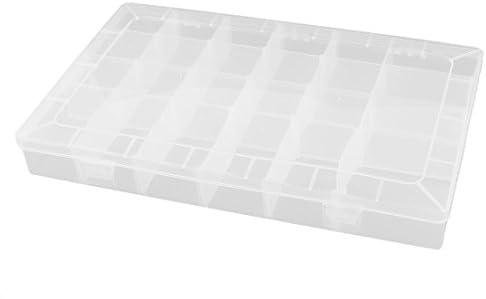 IIVVERR plastična 24 odjeljka Elektronička komponenta Spremište kutija Clear Clear (Caja de almacenamiento