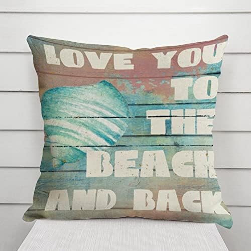 Morski život bacač jastučni poklopac Nautika na plaži Dekor jastuk manje brinite više plaža kvadratna