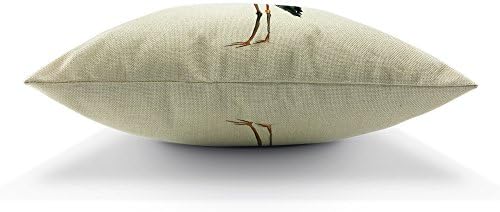 Moslion Heron Jastuk, kućni dekorativni bacanje jastuk za vodu vodkolor plavi heron pamučni jastuk