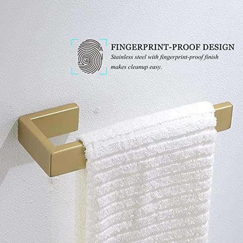 Zlatni ručnik za ručnike 4 komada kupatilo hardver set zidna od nehrđajućeg čelika, ručnik + nosač ručnika