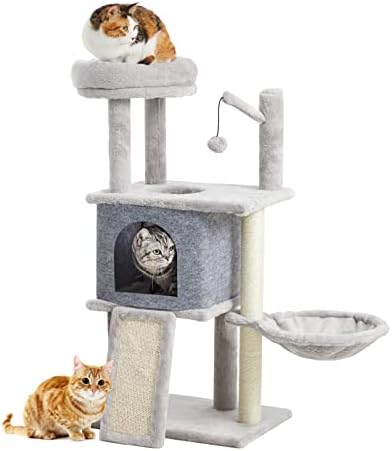 Tscomon 36.6 Višenamjenski kula za mačje stablo za unutrašnje mačke, plišana skrba sa CAT Condos i