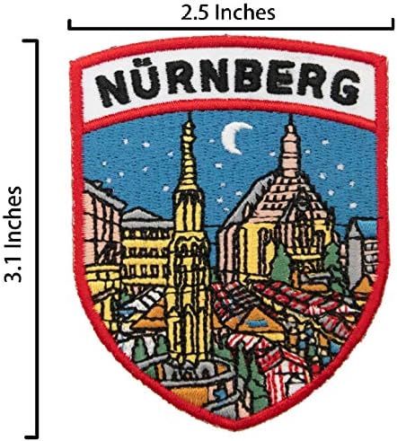 A-ONE-Dermany Nürnberg City u noćne toplotne brtve zakrpe za patchblth + Deutschland Flag Metal Pin