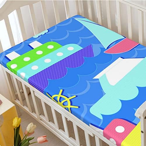 Tema morskog tema Opremljeni krevetić, standardni madrac sa krevetom ultra ultra mekani materijal-baby