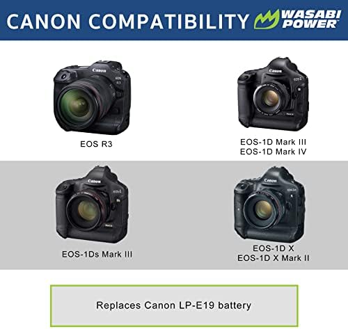 Wasabi Power Canon LP-E19 baterija za Canon EOS R3, EOS-1D Mark III, EOS-1D Mark IV, EOS-1d Mark III, EOS-1D X,