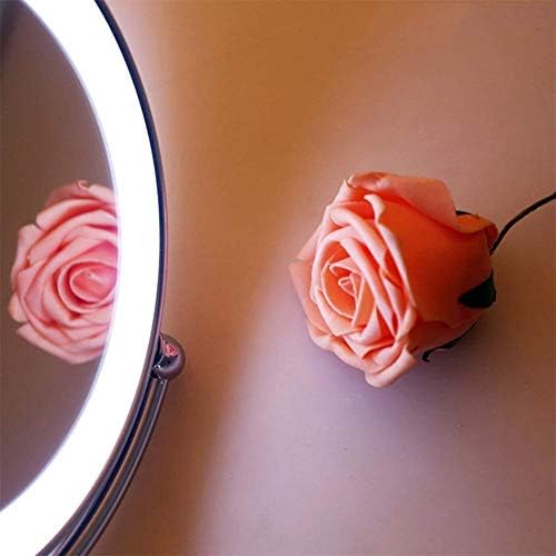 LIANXIAO-ogledalo za šminkanje na zidu sa Led svetlima, rotiranje savršeno za toaletni sto