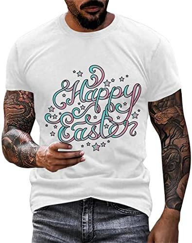 2023 Nova muška uskrsna modna casual atraktivna digitalna 3D tiskana majica sa okruglim vratom