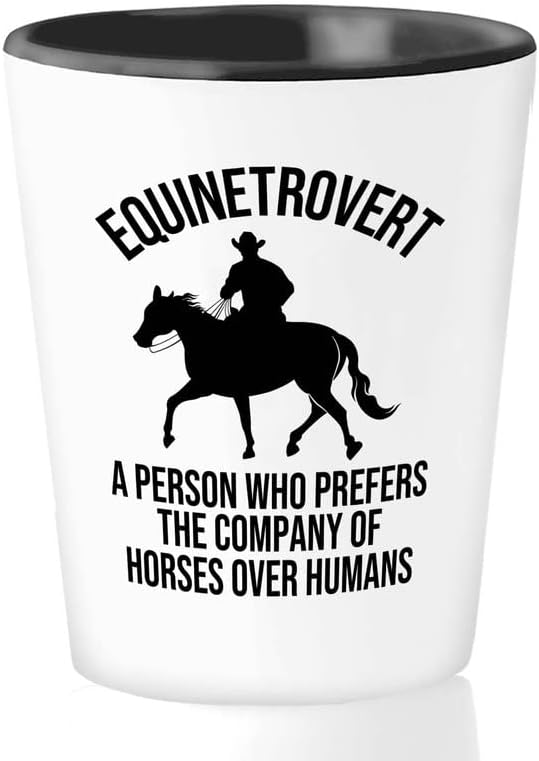 Flairy Land Equestrian Shot Glass 1.5 oz-Equinetrovert - pokloni konja za žene kaubojka jahačica