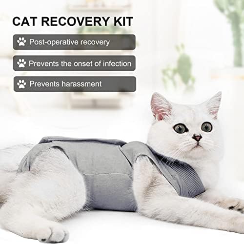 Odijelo za oporavak od operacije mačke, mačje odijelo za rane na trbuhu sterilizirajte nakon operacije,