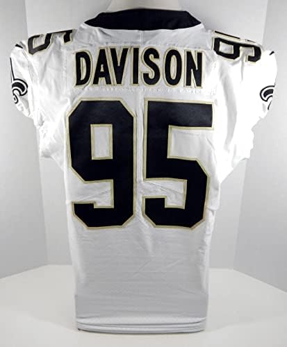 2017 New Orleans Saints Tyeler Davison 95 Igra Polovni beli dres Benson Patch - nepotpisana