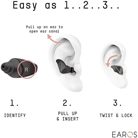 Earos one High Fidelity akustični filteri - 17 dB zaštita za sluh za koncerte, muzičare, motocikle,