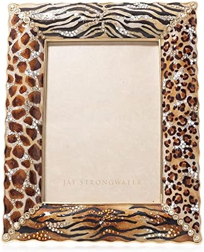 Jay Strongwater Mješani životinjski ispis fotografija okvira, četiri klasične printe safari, 5 x 7