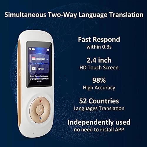 LUKEO uređaj za prevođenje jezika 70 jezika Pametni džepni uređaj za prevođenje prijenosni trenutni Wifi/Hotspot
