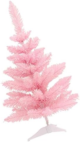 Imikeya Mini božićno drvce, ružičasti umjetni stol Božićni ukrasi, četkica za bočice Božićni bor Božićni