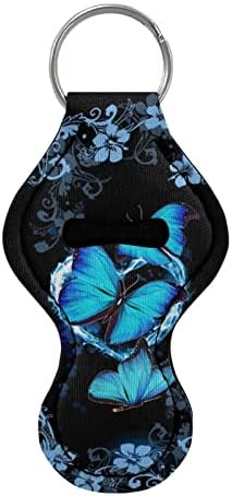 Cozeyat blue Butterfly Pattern Keychain držač za ruževe, elastični Privezak za ključeve za žene djevojke