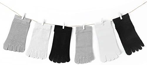 Benceilor 6 parovi žene pet nožnih čarapa pamučna prozračna kompresija čiste boje cijevi za