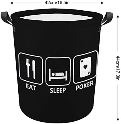 Jedite Sleep Poker sklopivo rublje Vodootporna kočića za pohranu bin s ručkom 16,5 x 16,5 x 17