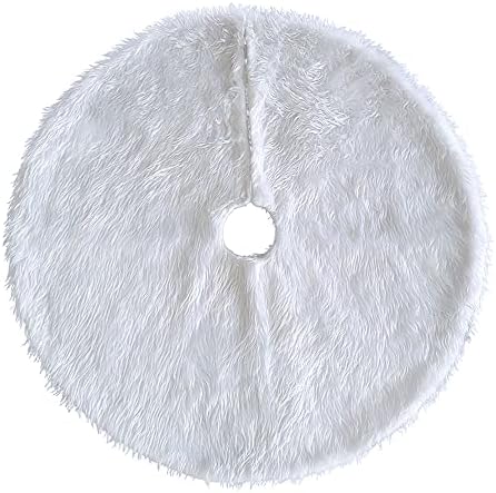 CMFTGDS 28/35/48/60 inčni ovratnik za božićne suknje, plišana suknja snježna bijela plišana velvet prostirka
