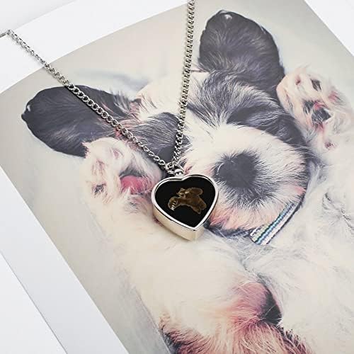 Jump Bear printed pet urn ogrlica za pepeo srce kremiranje nakit spomen privjesak držač pepela za psa mačka