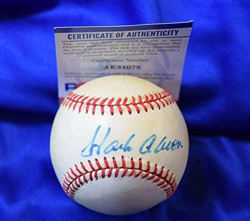 Hank Aaron PSA DNA CERT Autograph Macfail Američka liga potpisana bejzbol - autogramirani bejzbol