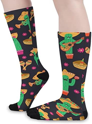 WEEDKEYCAT slatka Funny Meksički Cactus Crew Socks novost Funny Print grafički Casual umjerena