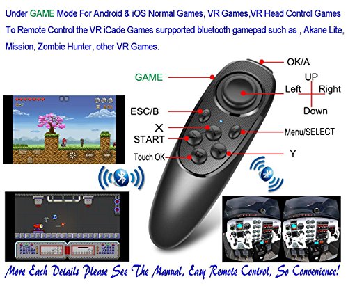 VR daljinski kontroler Gamepad Bluetooth kontrola VR Video, igra, Selfie, Flip e-knjiga/PPT/Nook stranica,